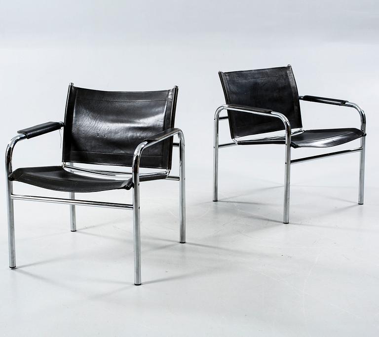 A pair of "Kointe" arm chairs by Tord Björklund, Ikea, late 20th century.