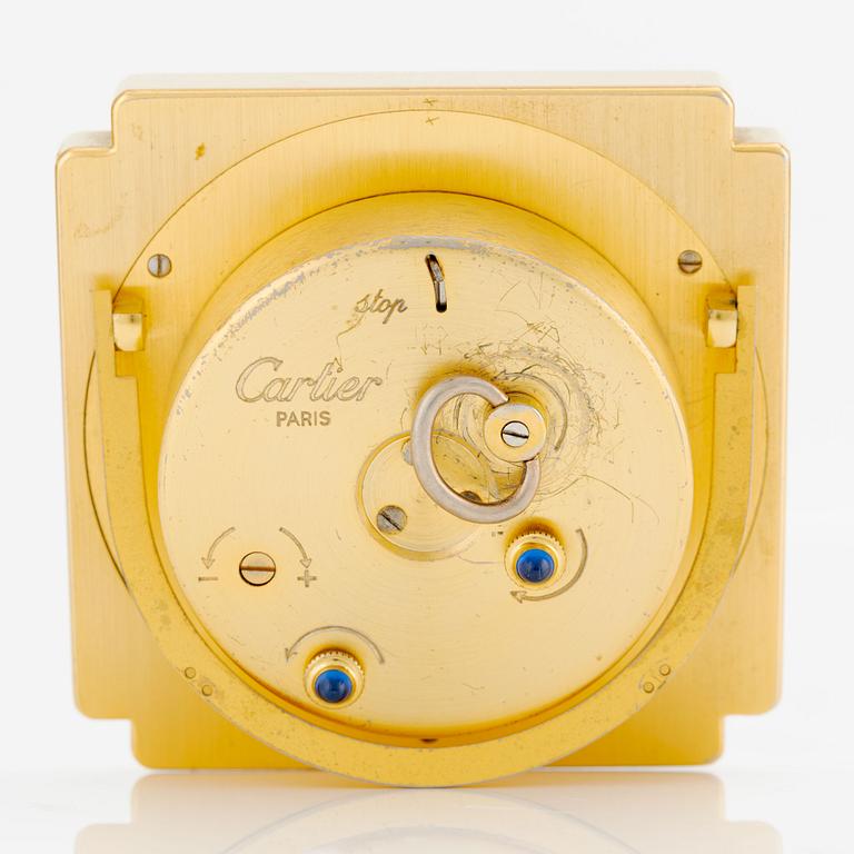 Cartier, Paris, bedside clock, 75 x 76 mm.