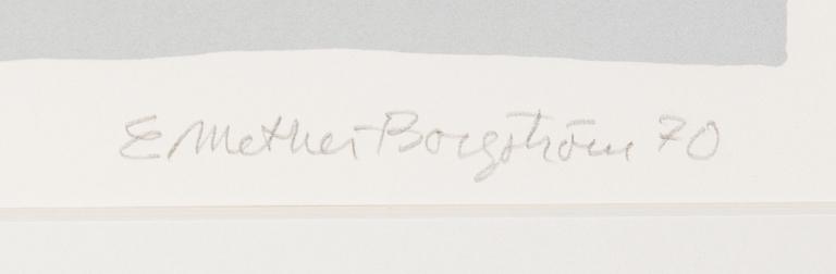 Ernst Mether-Borgström, silkscreen, signed and dated -70, numbered 54/90.