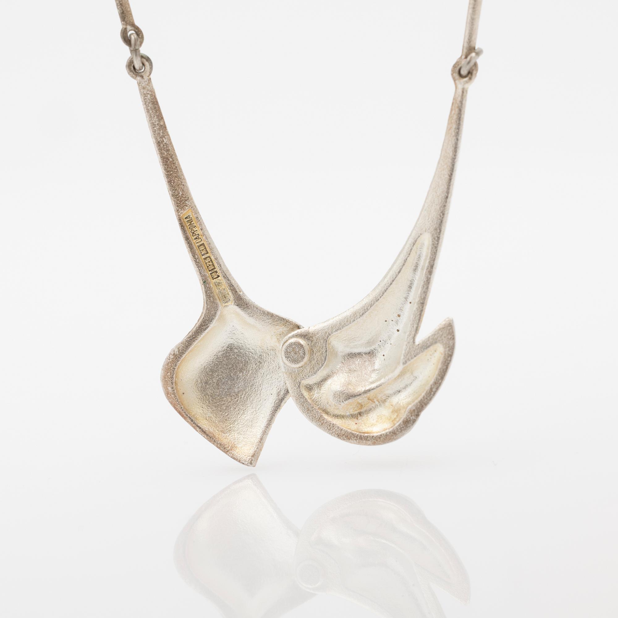 Björn Weckström, collier, sterling silver, för Lapponia, Finland.