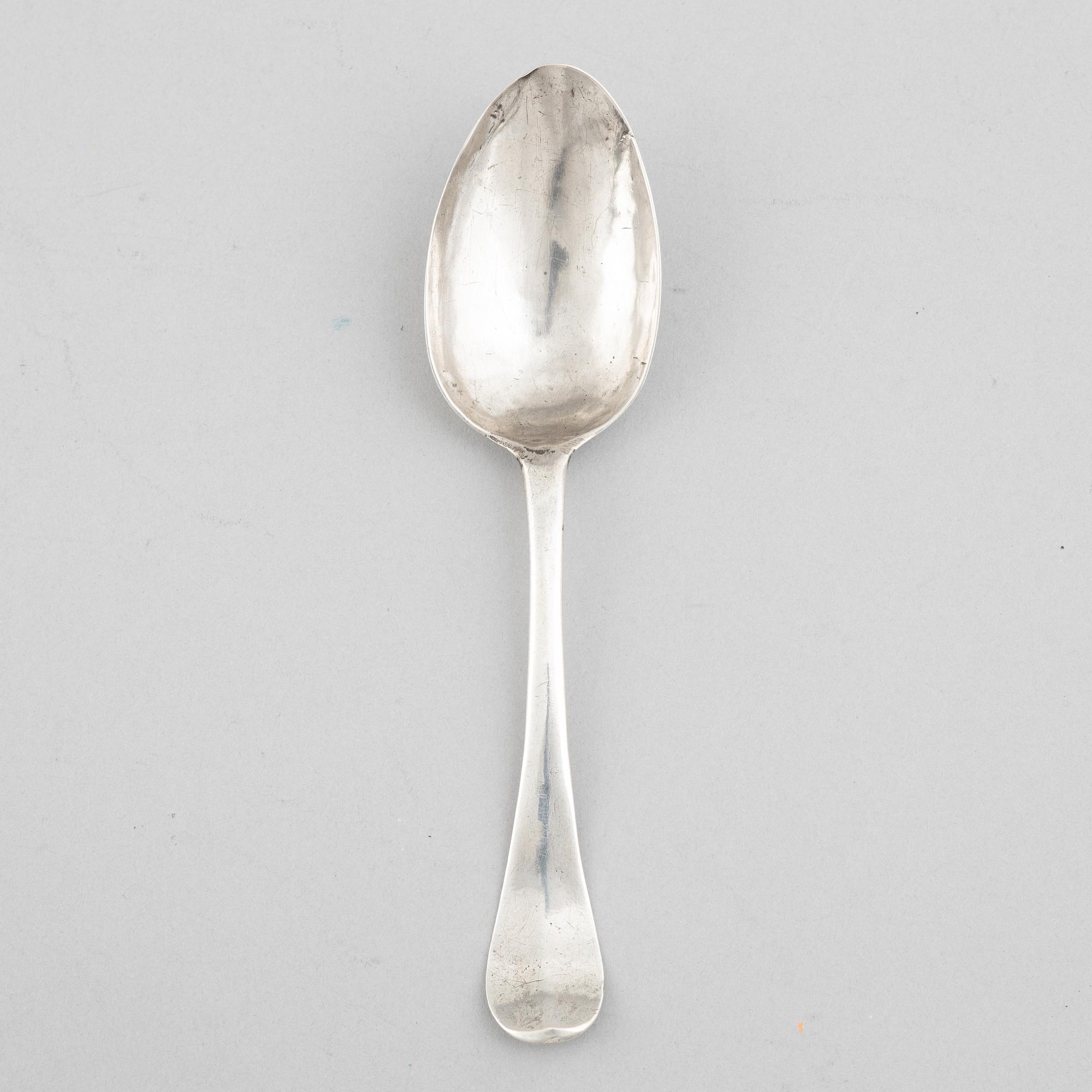 Råttsvanssked, silver, troligen Norge, 1700-tal.
