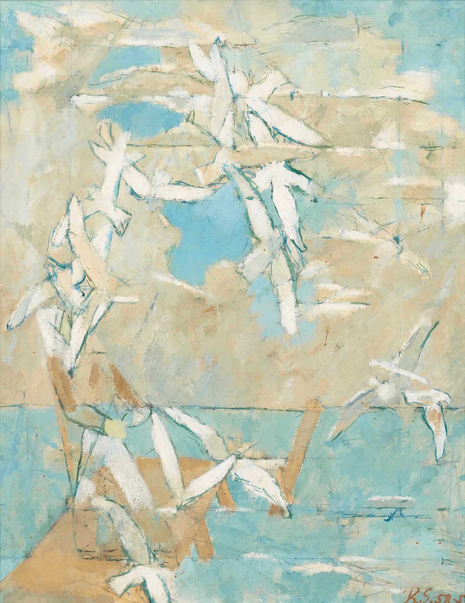 Ragnar Sandberg, "Gumma och måsar I".
