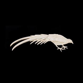 703. A Wiwen Nilsson sterling brooch of a pheasant, Lund 1966.