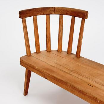 Axel Einar Hjorth, a stained pine 'Utö' sofa, Nordiska Kompaniet, Sweden 1930s.