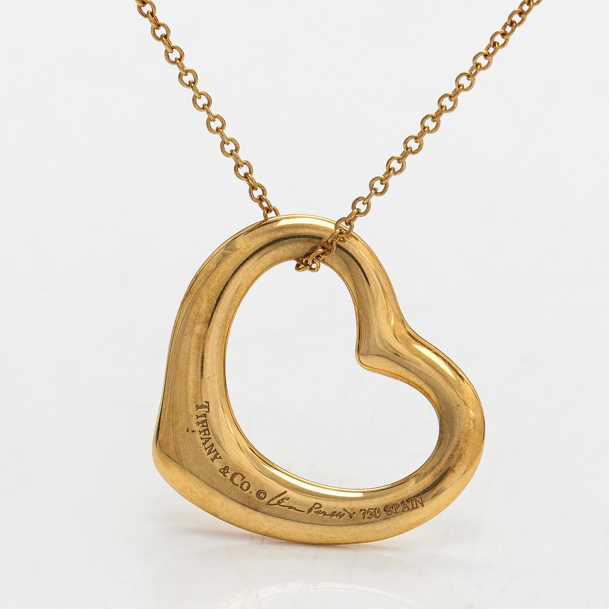 Tiffany & Co,  Elsa Peretti, halsband, "Open Heart", 18K guld.