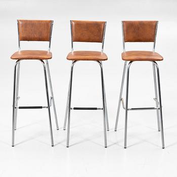Bar stools, 3 pcs, second half of the 20th century.