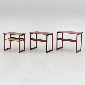 Johannes Andersen, nesting table, 3 pieces, CFC, Silkeborg, Denmark, 1950s/60s.