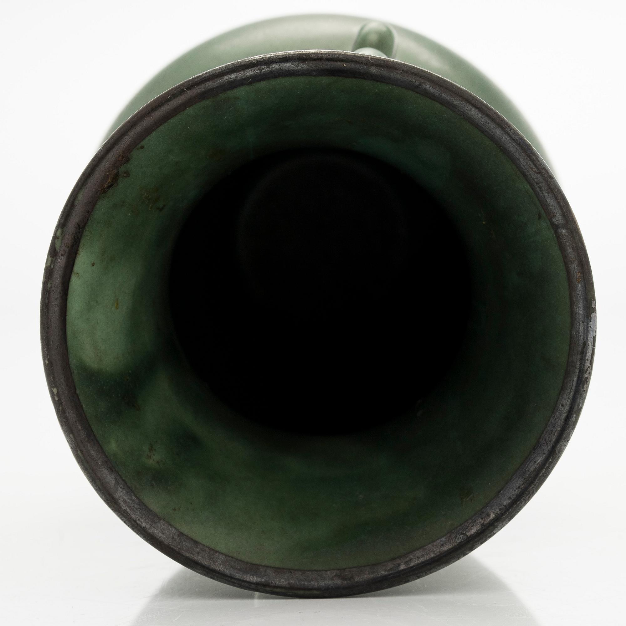 Liisa Hallamaa (Larsen), maljakko, keramiikka, signeerattu LL Arabia.