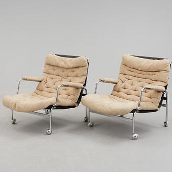 FÅTÖLJER, ett par, "Karin", Bruno Mathsson, Dux.
