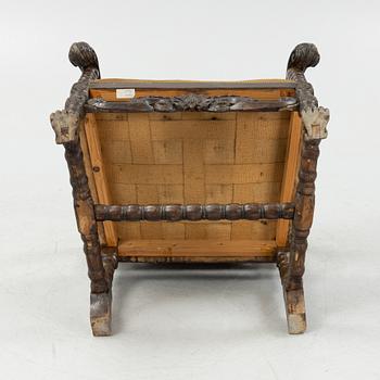 Karmstol, barock, omkring år 1700.