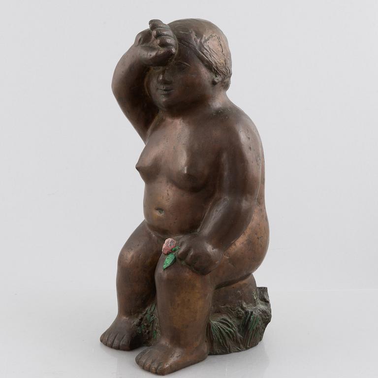 Sven Lundqvist, Seated woman with rose.