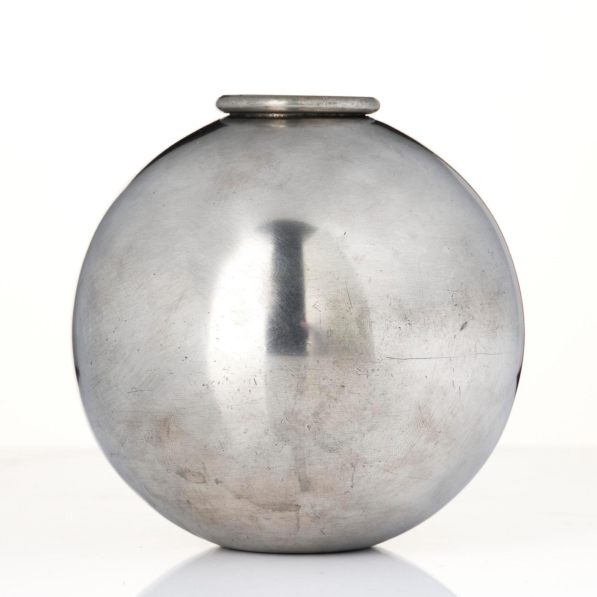 Nils Fougstedt, a pewter vase model A 1477, Firma Svenskt Tenn, Stockholm, 1932.