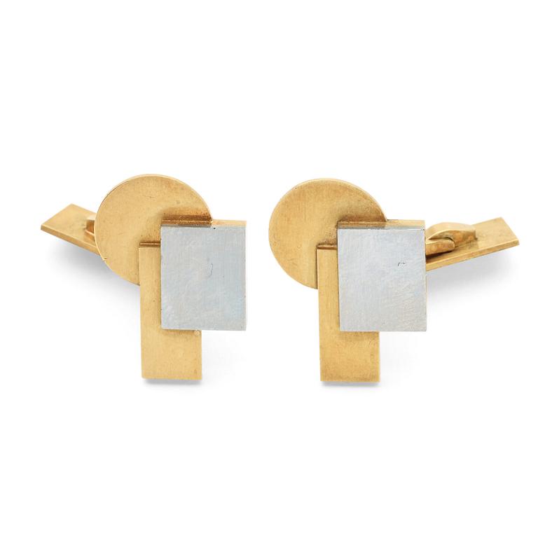 Wiwen Nilsson, A pair of 18k red and white gold cufflinks, Lund 1955.