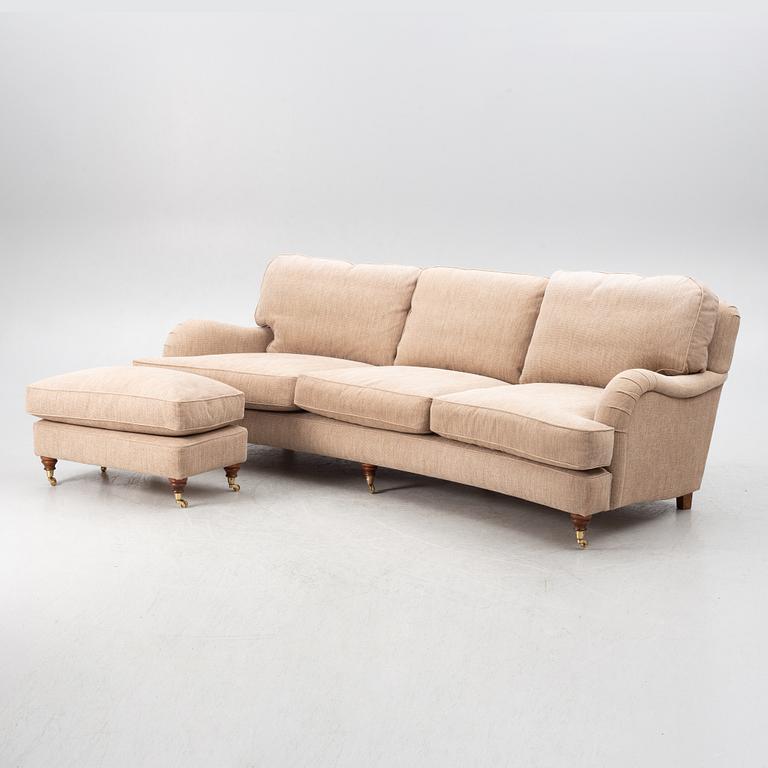 Soffa med fotpall, modell "Charles", Jio Möbler.