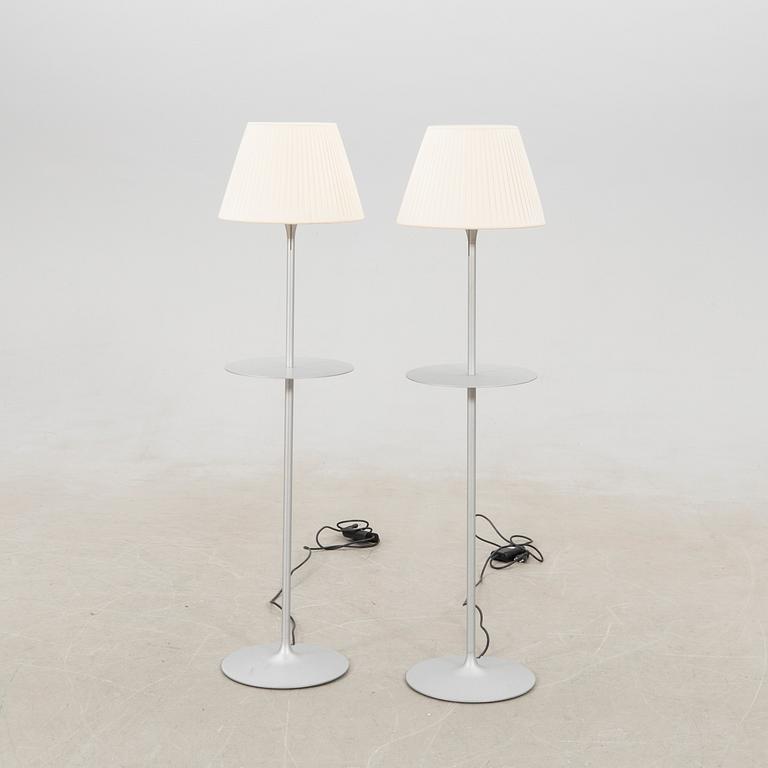 Philippe Starck, a pair of "Romeo soft" floor lamps for Flos, late 20th century.