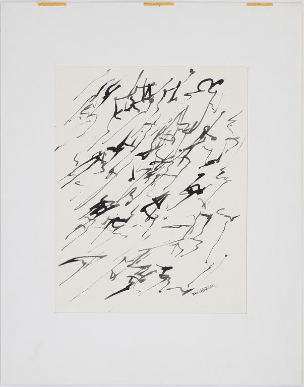 Rune Hagberg, tuschteckning, signerad.