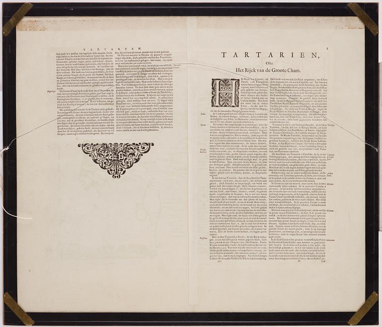 Map, Tartaria sive magni, 1630s.