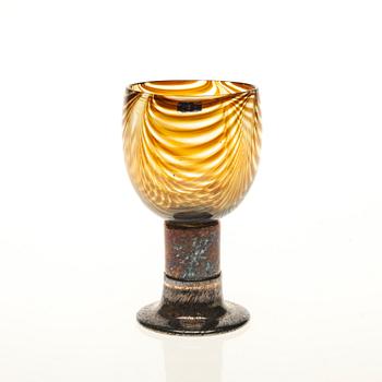 POKAL, glas, signerad Oiva Toikka Nuutajärvi Notsjö.