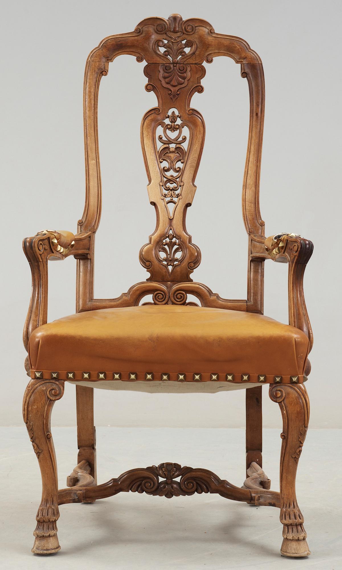 KARMSTOL, rokokostil, bonad, 1900-tal.