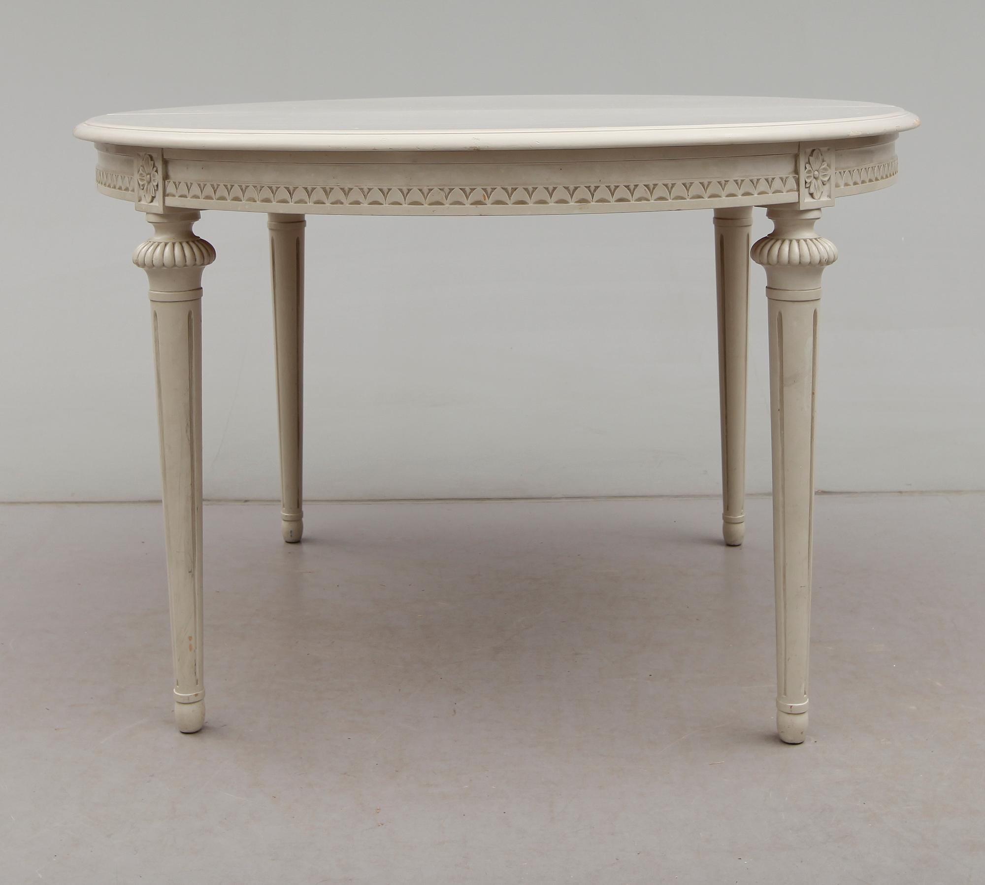 MATSALSMÖBEL, 11 delar, gustaviansk stil, 1900-talets andra hälft.