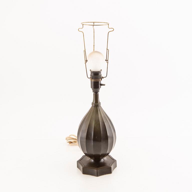 Just Andersen, a signed bronze table lamp first half of the 20th century.