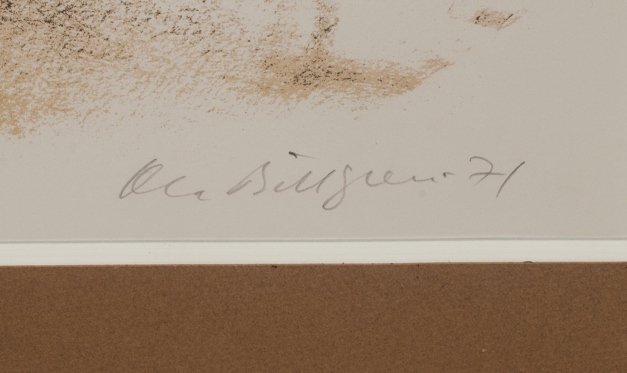 OLA BILLGREN, litografi, signerad och daterad -71 provtryck.