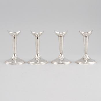 LJUSSTAKAR, 4 st, silver, GAB, 1962-1964, vikt ca 300 gram.