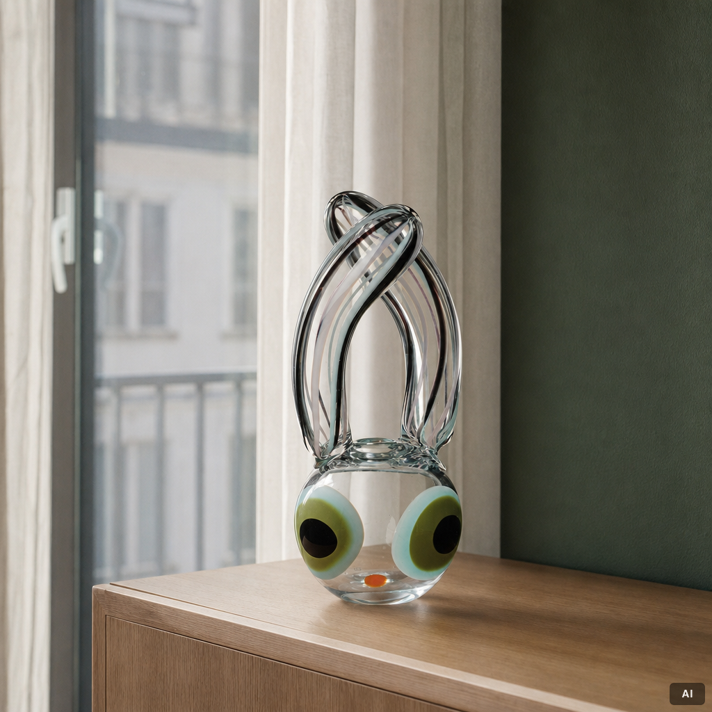 Frida Fjellman, skulptur/vas, ""Whats Up? Why Not"", Kosta Boda, lim. ed 100.