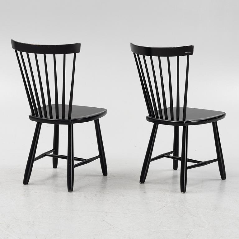 Carl Malmsten, six panted 'Lilla Åland' chairs from Stolab, dated 2009.