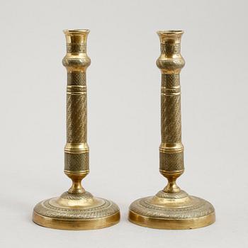 LJUSSTAKAR, 1 par, senempire, 1800-talets första hälft.