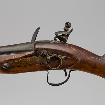 TROMBONPISTOL, Flintlås, 1800-talets första hälft.