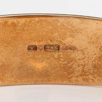Elis Kauppi, A 14K gold and amethyst bracelet. Kupittaan kulta, Turku 1977.