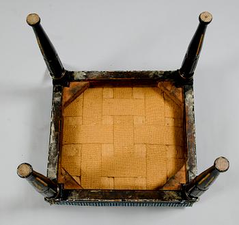 TABURETT, gustaviansk, av Erik Öhrmark (mästare i Stockholm 1777-1814).