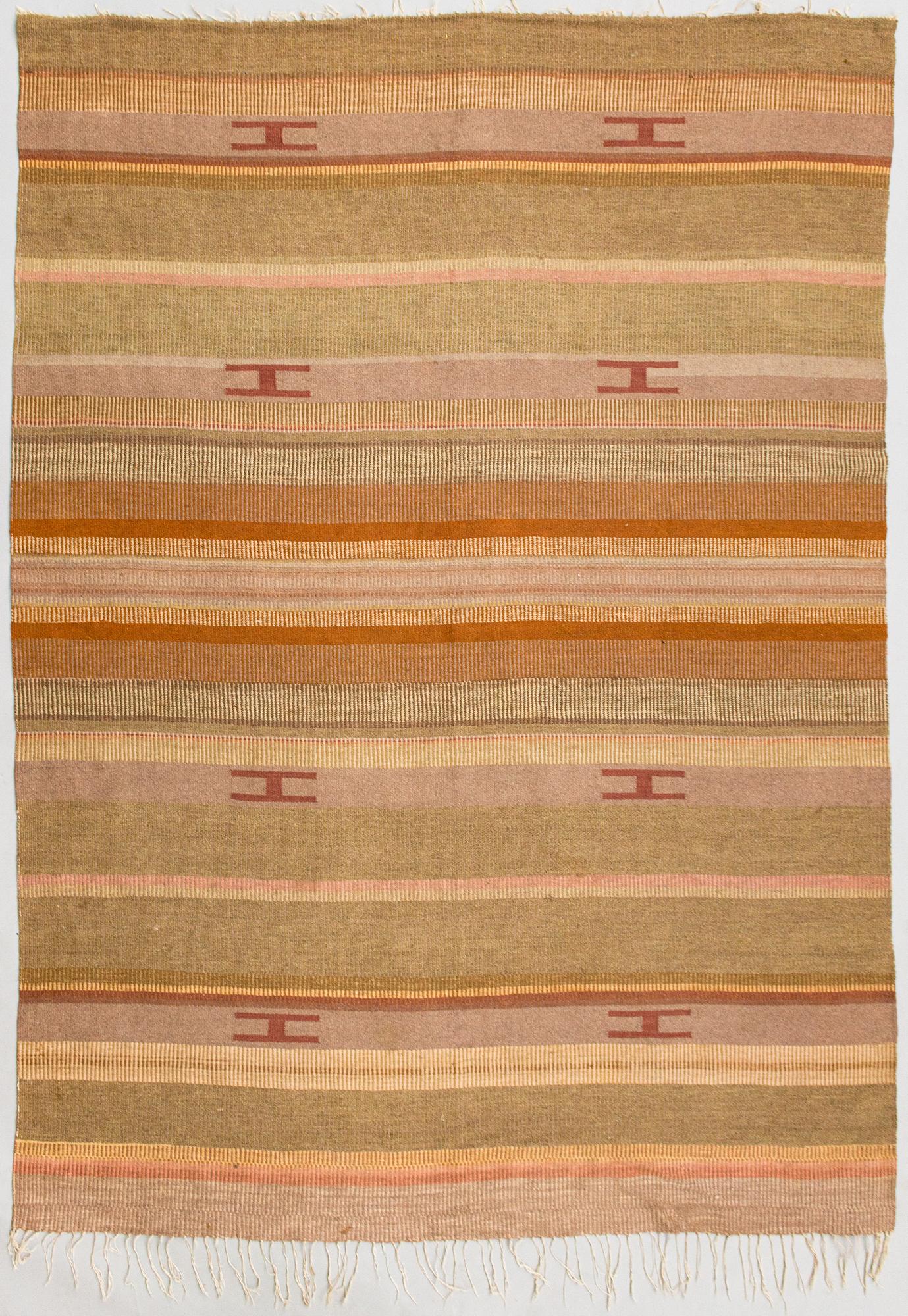 A 1930s Finnish flat weave carpet. Circa 21x164 cm.