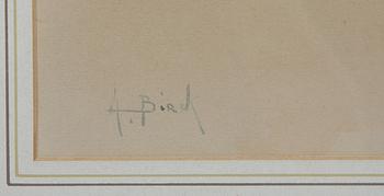 ALPHONSE BIRCK, akvarell, sign.