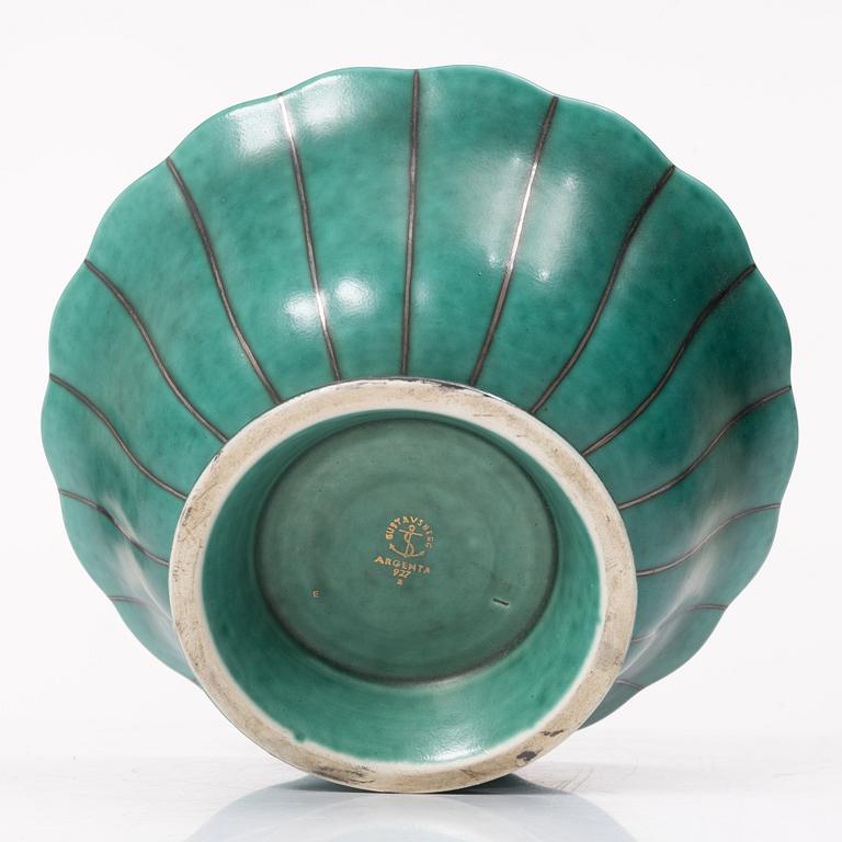 Wilhelm Kåge, a set of four "Argenta" pieces, Gustavsberg.