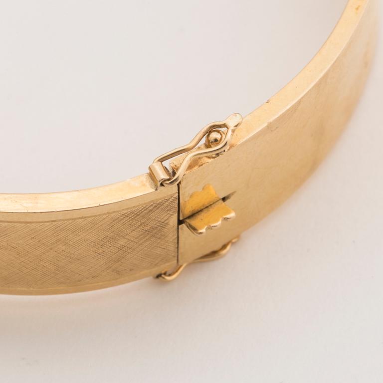 A 18K gold bracelet with diamonds, 0,34 ct, Svedbloms guldsmed, Vetlanda 1961.