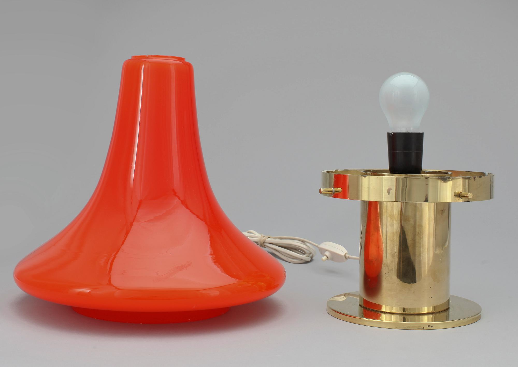 BORDSLAMPA, troligen Hans-Agne Jakobsson, Markaryd, 1960/70-tal.