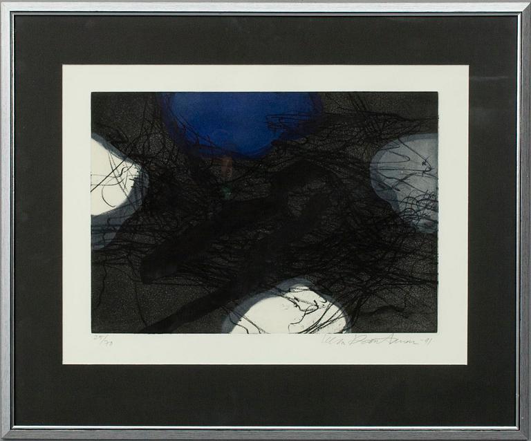 ULLA RANTANEN (FINLAND), etsning, 25/70, sign. och dat. -91.