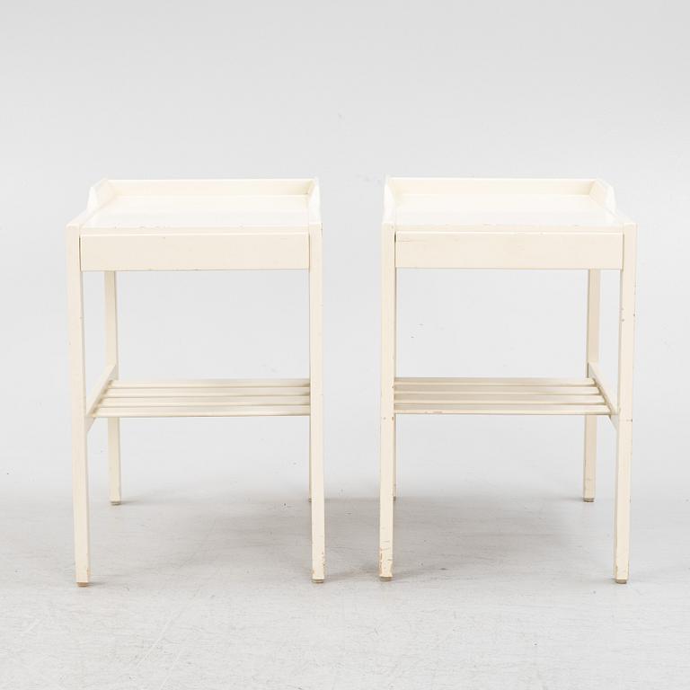 Bertil Fridhagen, a pair of bedside tables, Bodafors, 1960's.