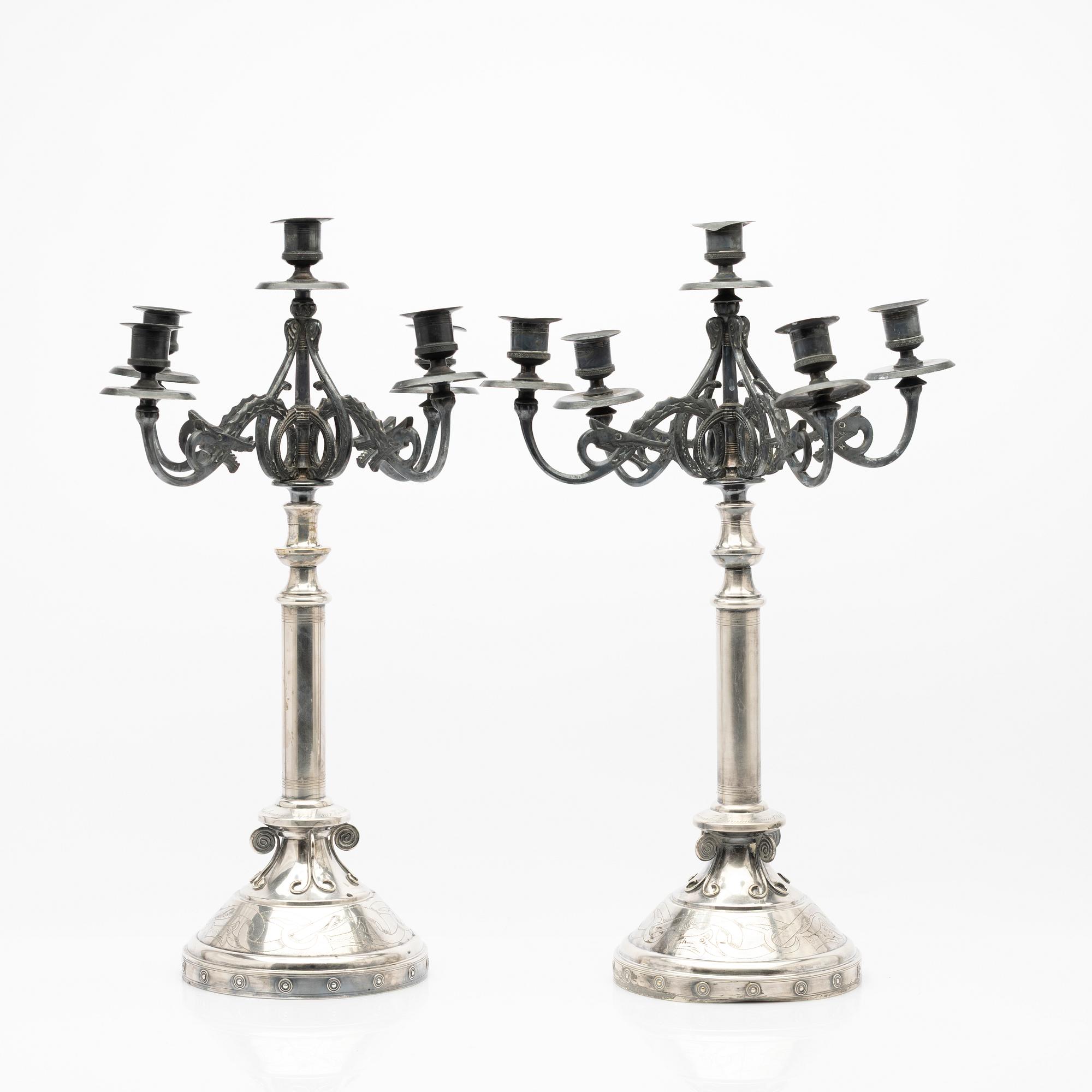 Candelabra, a pair, early 20th century.