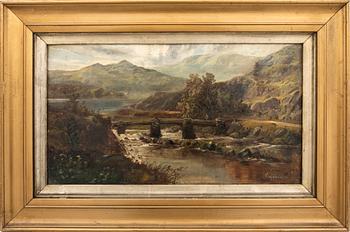 John Gunson Atkinson, Brook with a waterfall.