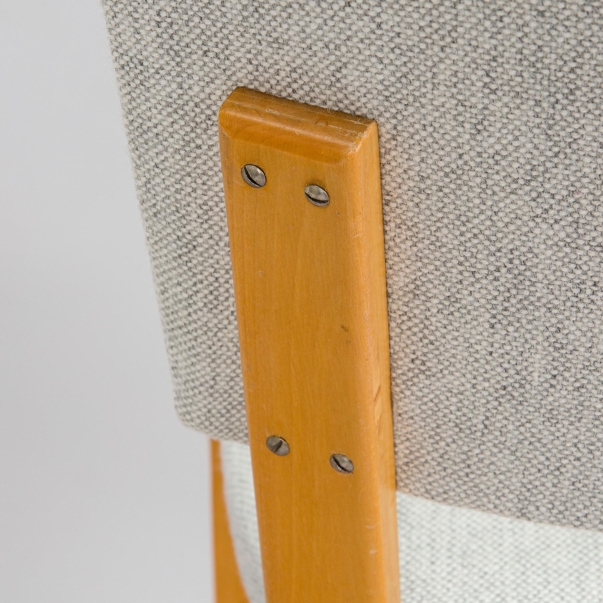 Alvar Aalto, stolar, 6 st, modell 63, O.Y. Huonekalu- ja Rakennustyötehdas A.B. 1900-talets mitt.