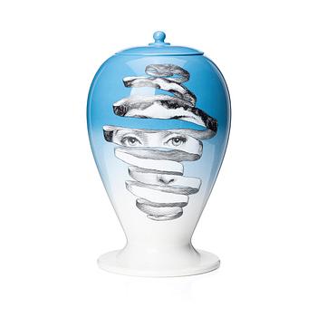 141. Piero Fornasetti, a 'Melafiscio' ceramic jar with cover, Bitossi Ceramiche, Italy, lim ed. 88/399, ca 2010.