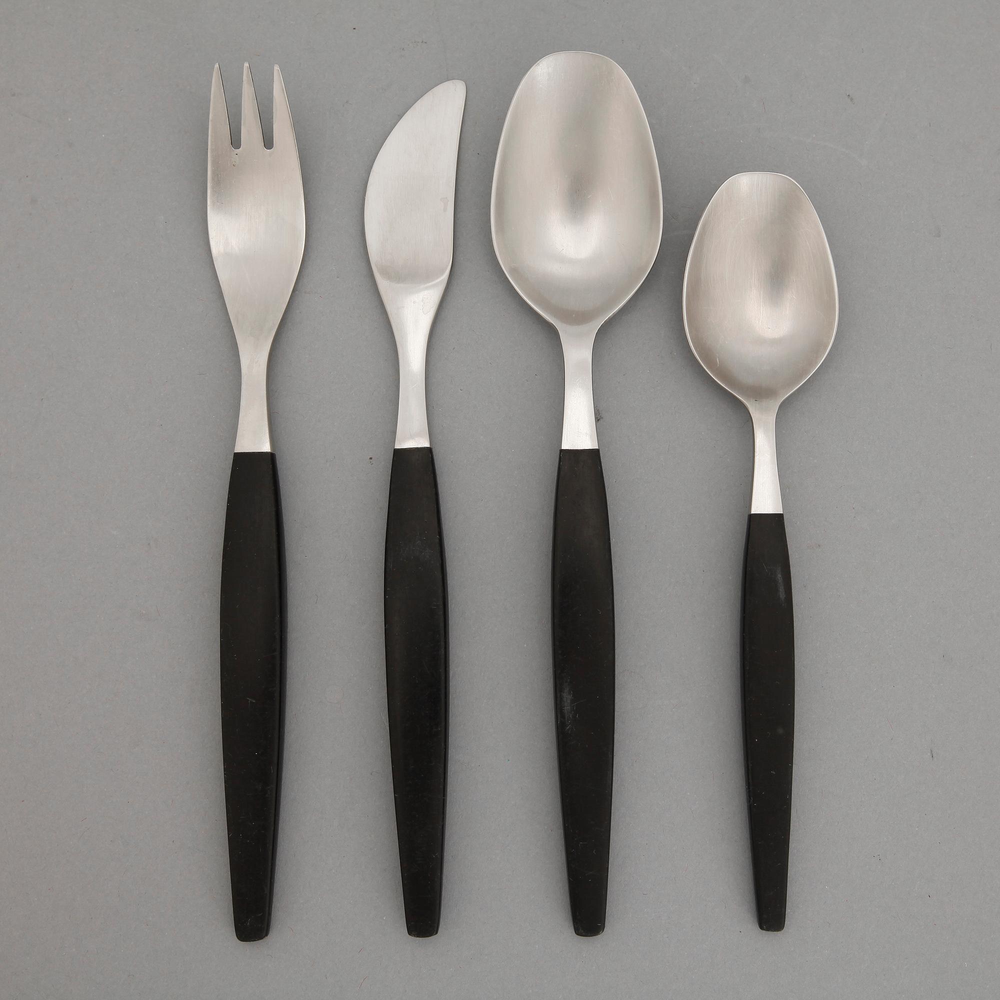 BESTICK, 36 delar, "Focus de lux", Folke Arström, Gense, 1900-talets mitt.