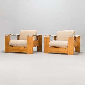 Pekka Rannikko, fåtöljer, ett par, "Saana", Asko 1970-tal.