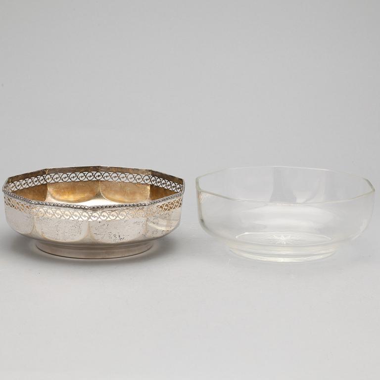 SKÅL, silver, Heinrich Mau, Dresden, Tyskland, tidigt 1900-tal. Vikt ca 390 gram.