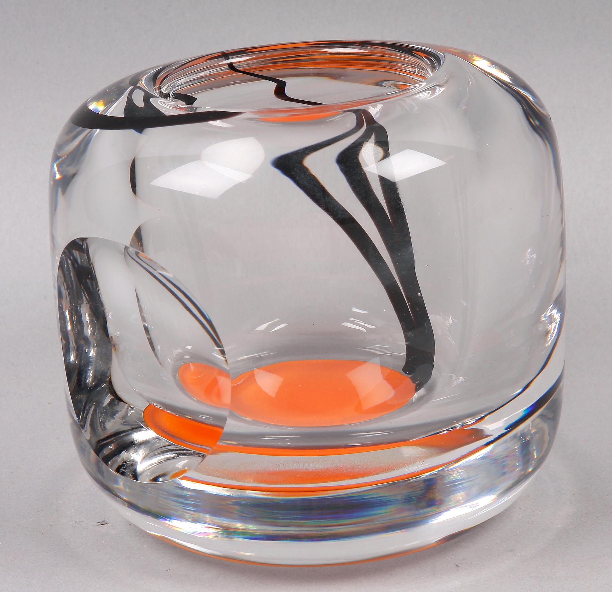 VAS, glas, Orrefors, Olle Alberius, sign.