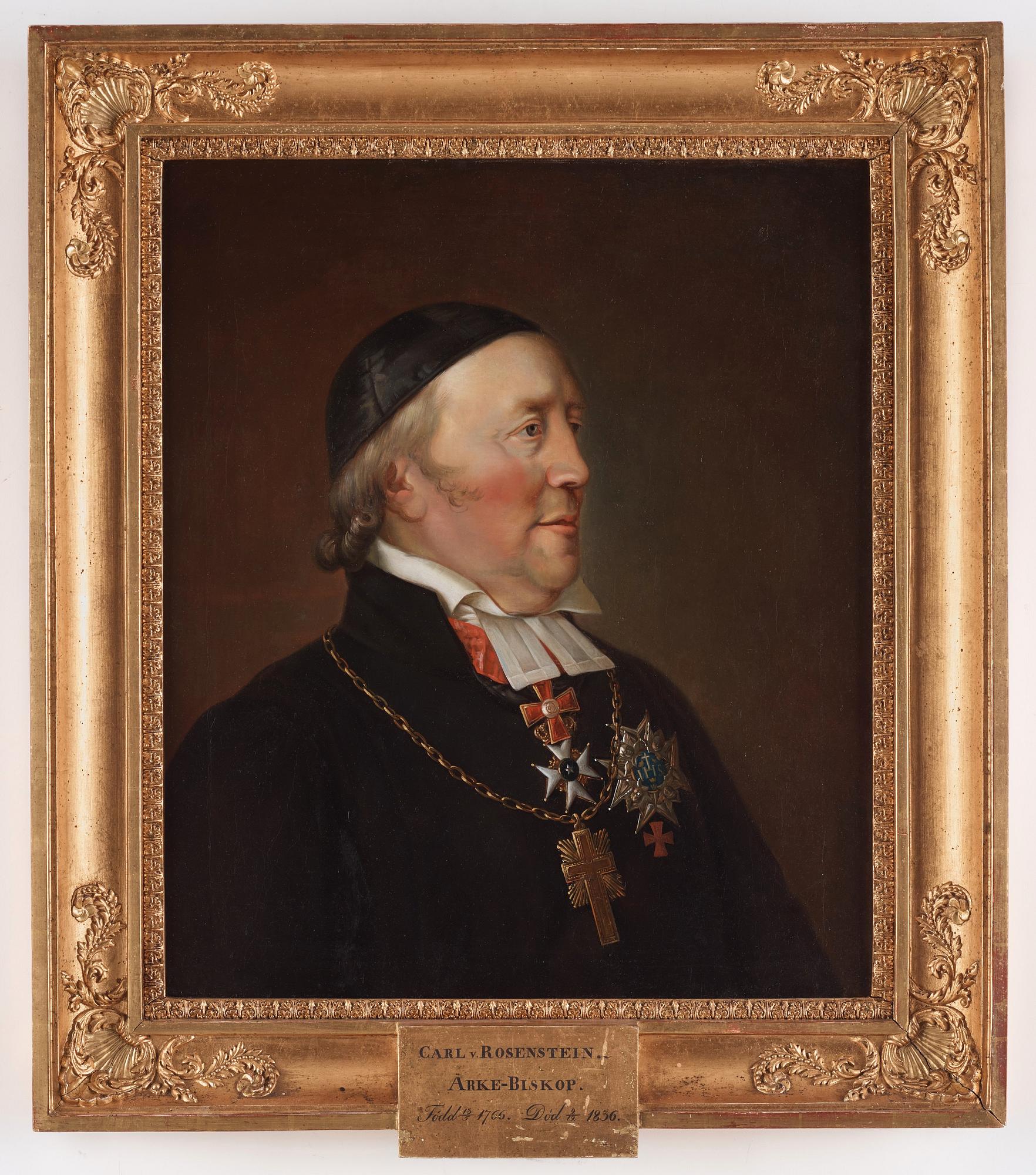 Per Krafft d.y., ”Ärkebiskop Carl von Rosenstein” (1766-1836).