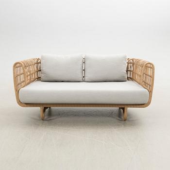 Johannes Foersom & Peter Hiort-Lorenzen (MDD), sofa, "Nest", for Cane-line, Denmark, contemporary.